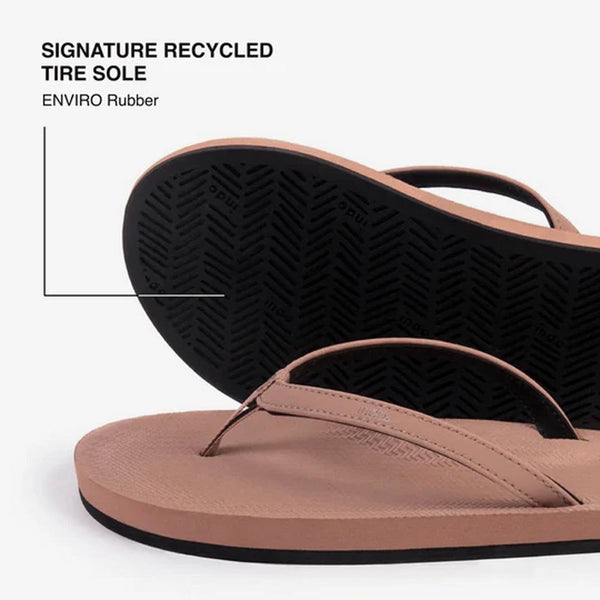 Indosole - Womens Flip Flops - ESSNTLS - Rust Shoes