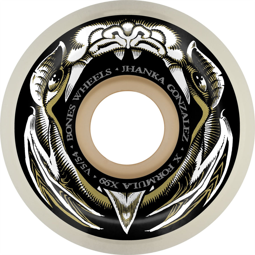 BONES Jhanka 'Night Flight' Sidecut X-Formula 99A Skateboard Wheels - 54mm