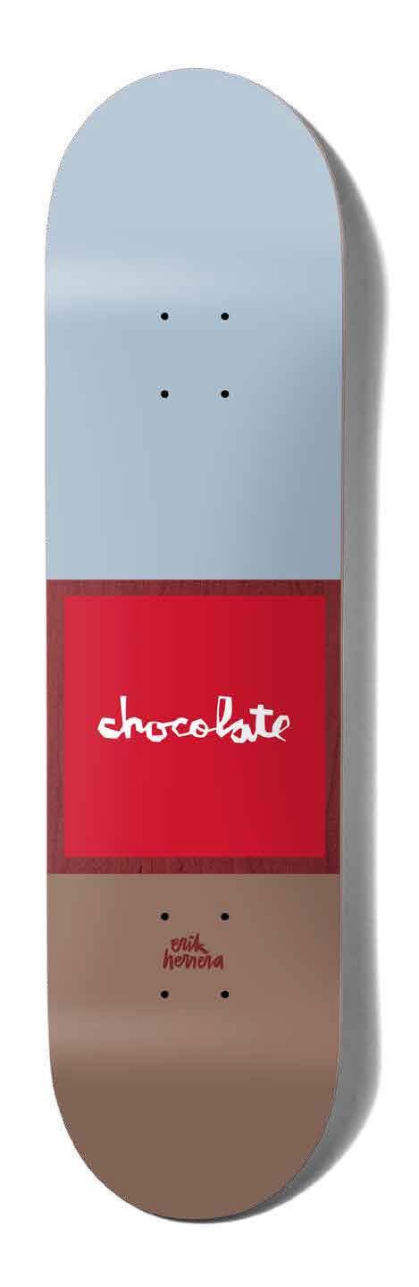 Chocolate Skateboard Red Square Erik Herrera Skateboard Deck - 8.125