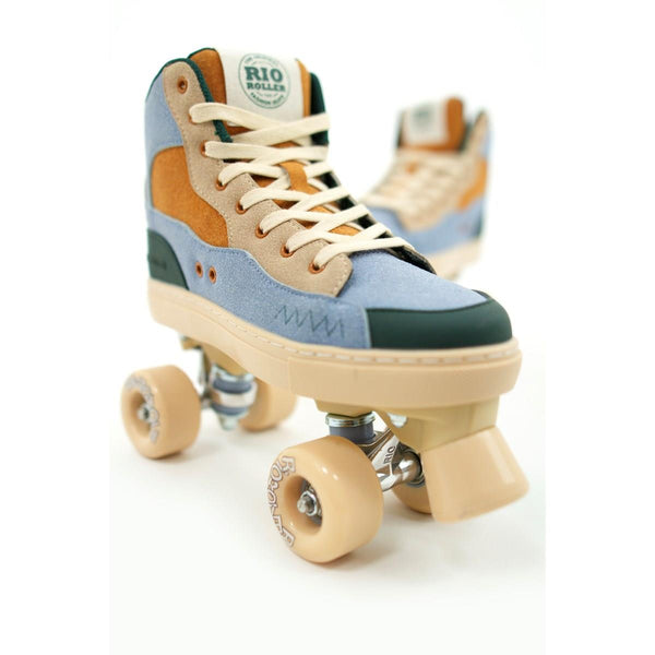 Rio Roller Beats Quad Skates - Blue / Tan