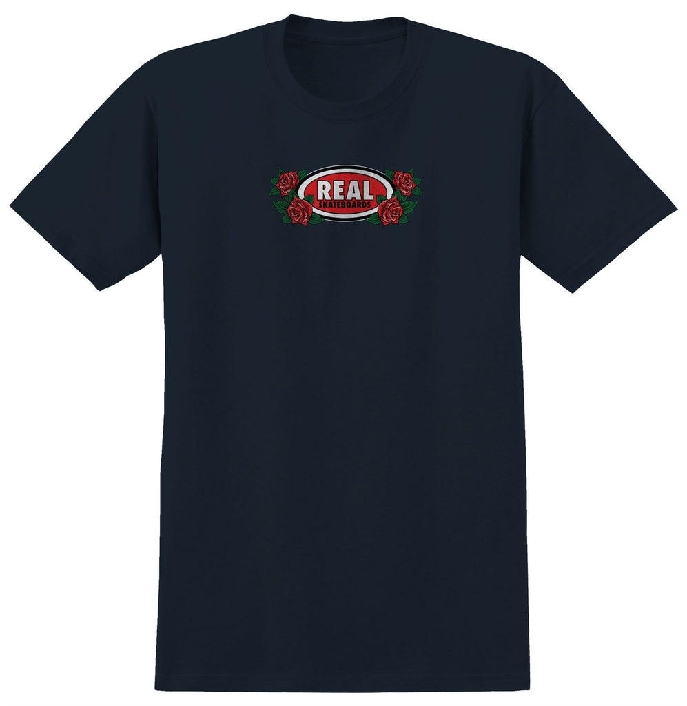 Rose Oval T-Shirt (True Navy)