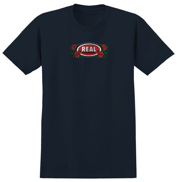 Rose Oval T-Shirt (True Navy)