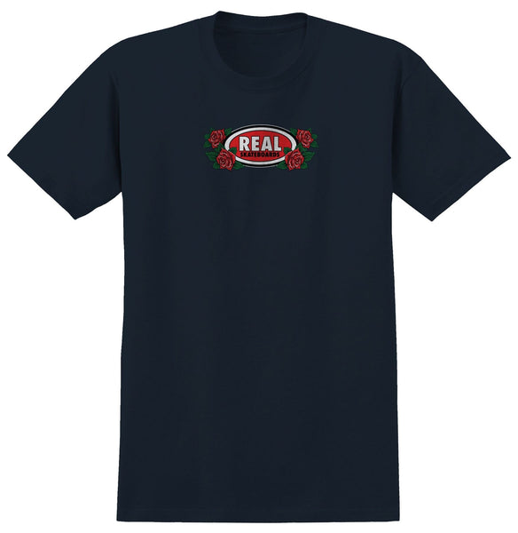 Rose Oval T-Shirt (True Navy)
