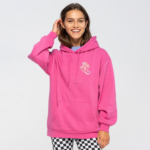 Santa Cruz Womens Hood Hand In Colour Chest Hood - Pink Guava - Skatewarehouse.co.uk