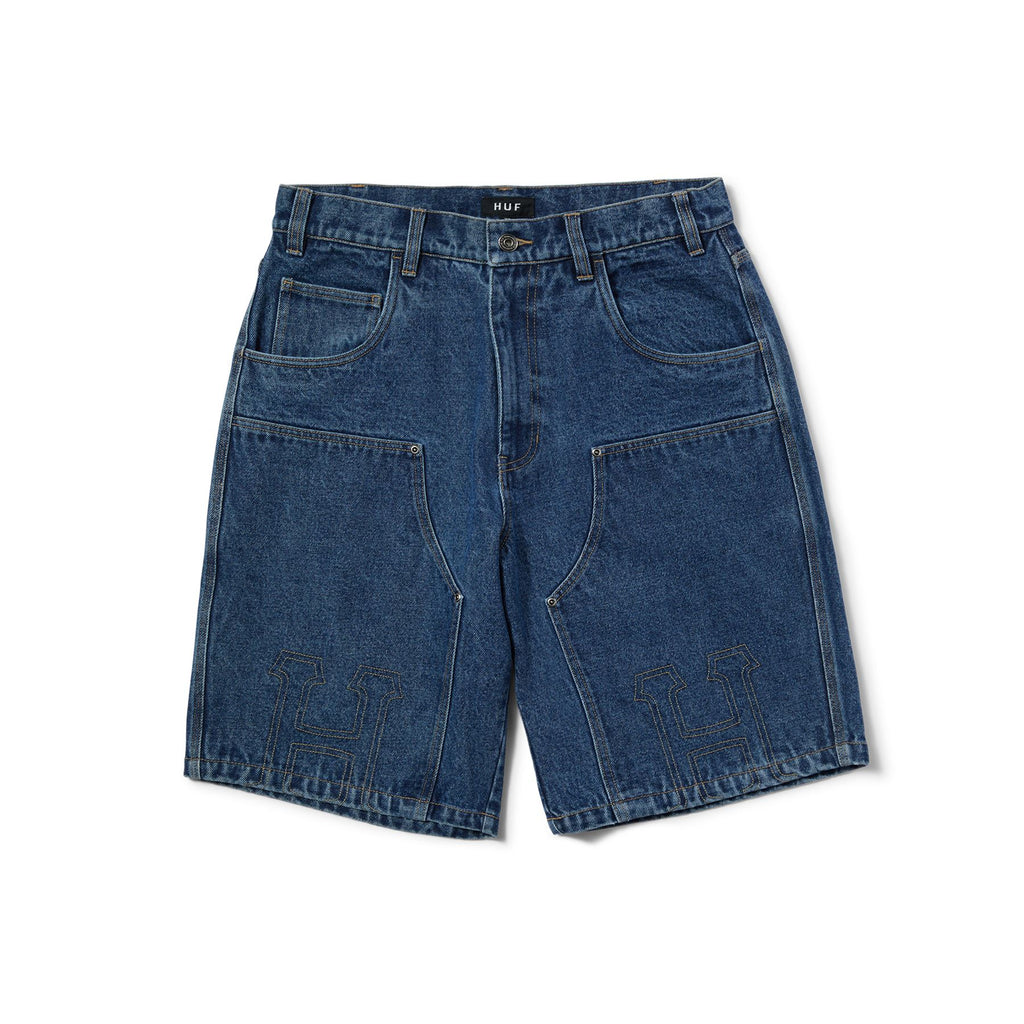 HUF Classic H Double Knee Denim Short (Stone Wash Indigo)