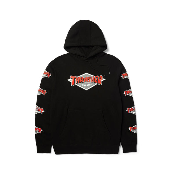 HUF x Thrasher Logo PO Hoodie (Black) - S