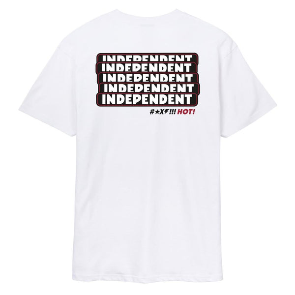 Independent T-Shirt F'N Hot Bar Repeat T-Shirt - White - Skatewarehouse.co.uk