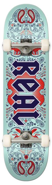 Real Bandana Teal Complete Skateboard - 7.75"