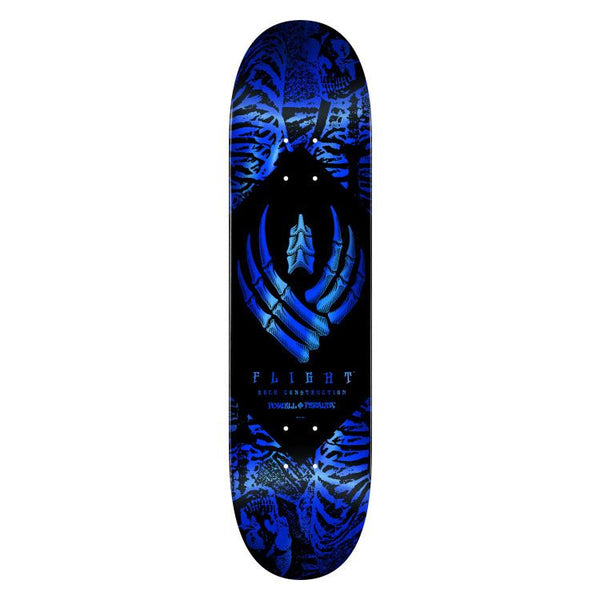Powell Peralta FLIGHT Skeleton • • Blue Foil Skateboard Deck - 8.75