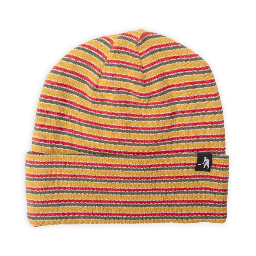 Organic Cotton Stripe Knit Beanie (Mustard Multi) - One Size