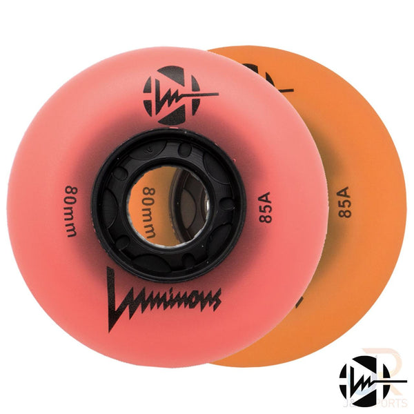 Luminous Led Inline Wheel (Set of 4 Wheels) - Coral Glow - 76Mm/85A - Skatewarehouse.co.uk