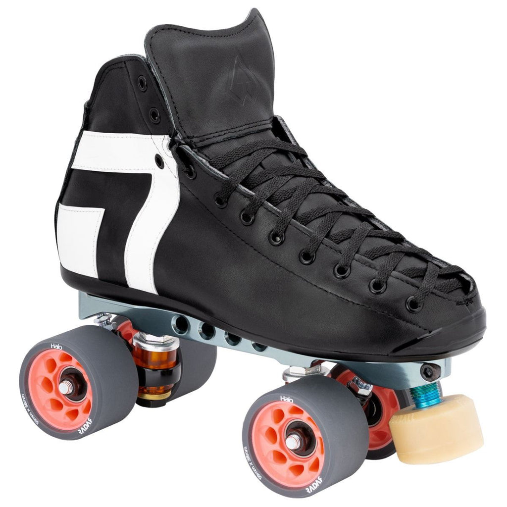 Antik AR2 Derby Quad Skates - Black with White Accents Fit