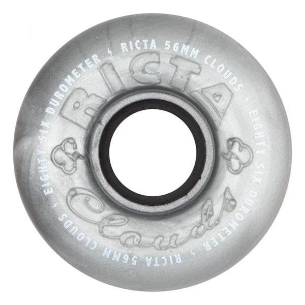 Ricta Skateboard Wheels 56mm Clouds Metallic Silver - Silver - Skatewarehouse.co.uk