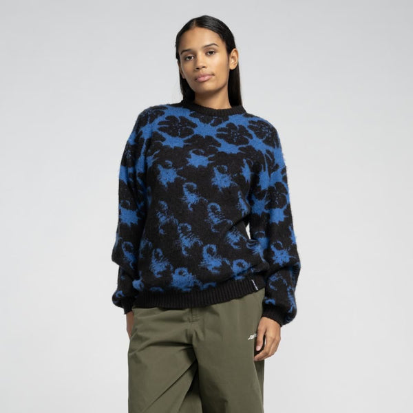 Santa Cruz Womens Knit Crew Meyer Freestyle Knit Crew - Blue / Black - Skatewarehouse.co.uk