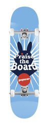 Popwar Praise the Boards Light Blue x Venom Custom Complete Skateboard - 8.25"