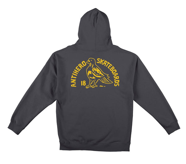 Anti Hero Clubhouse Hoodie (Charcoal w / Yellow)