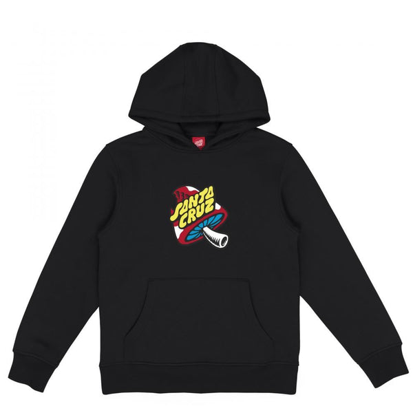 Santa Cruz Youth Hood Youth Toadstool Dot - Black - Skatewarehouse.co.uk