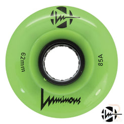 Luminous LED Quad Wheel - Green Glow - 70x51mm / 85a (Unit) - 51mm