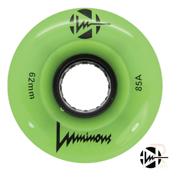 Luminous LED Quad Wheel - Green Glow - 70x51mm / 85a (Unit) - 51mm