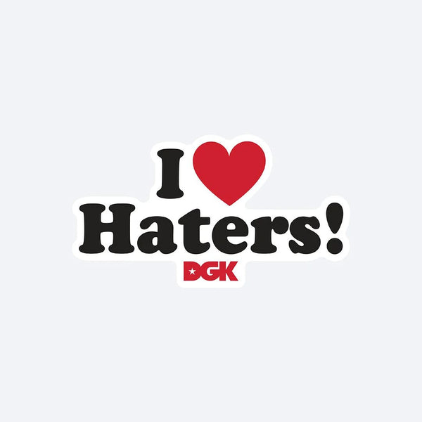 DGK Haters Sticker White / Red / Black (5 Pack)
