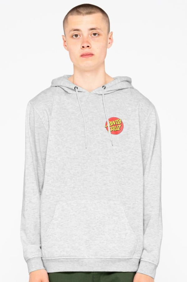 Santa Cruz Hood Classic Dot Chest Hood - Athletic Heather - Skatewarehouse.co.uk