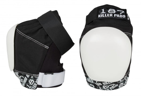 187 Killer Pads Pro Knee - Black / White - Skatewarehouse.co.uk
