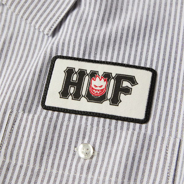 HUF Spitfire Union Work Shirt (Black / White) - M