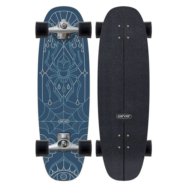 Carver Blue Widow - CX Surfskate Cruiser Skateboard - 9.875