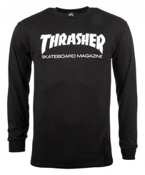 Thrasher Long Sleeve T-Shirt Skate Mag - Black - Skatewarehouse.co.uk