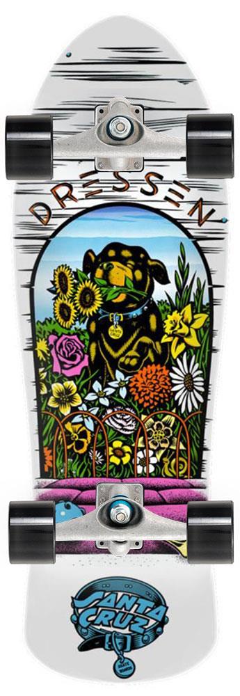 Santa Cruz Dressen Pup Reissue x Carver Custom Surf Skate Skateboard CX - 9.5