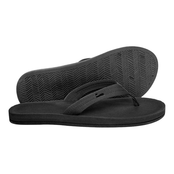 Indosole - Mens Flip Flops - Easy Living - Black Shoes