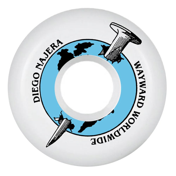 Wayward Funnel Pro - Diego Najera (White / Blue) Skateboard Wheels - 52mm