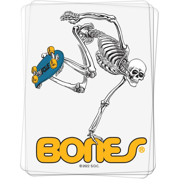 Powell Peralta Skateboarding Skeleton Stickers Clear 4