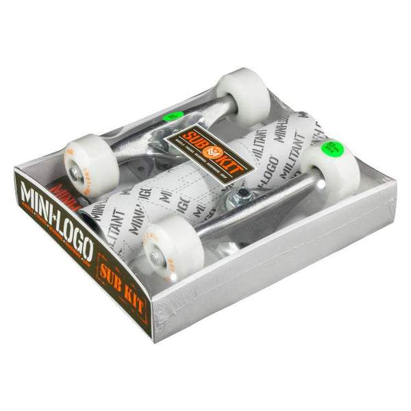 Mini Logo Sub Assembly Kit - 8.0 ML trucks, x 101A wheels, ML Skateboard Bearings , ML Hardware, and ML Grip Tape