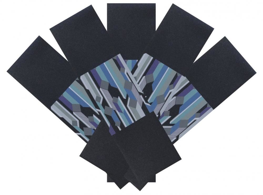 Jessup Skateboard Griptape D.Wainwright Blue Glitch - Skatewarehouse.co.uk