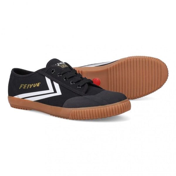 Feiyue Footwear Fe Lo 1920 Gum Grounded Martial Arts/Gym/Lifing Shoes - Black / Off White / Gold Metallic - Skatewarehouse.co.uk