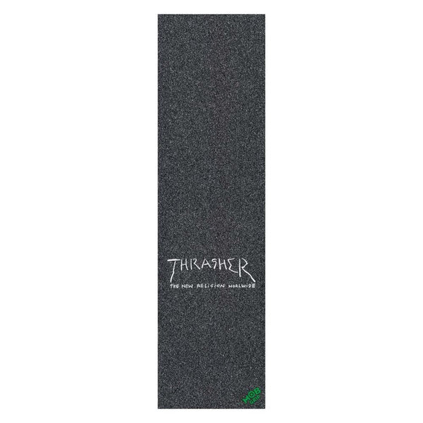 MOB Graphic Grip Thrasher New Religion Skateboard Griptape - Black - Skatewarehouse.co.uk