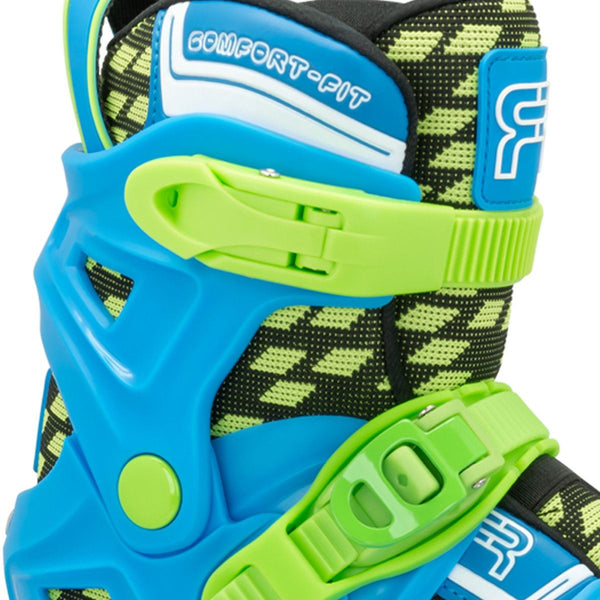 FR EZX Adjustable In-Line Skates - Blue / Lime