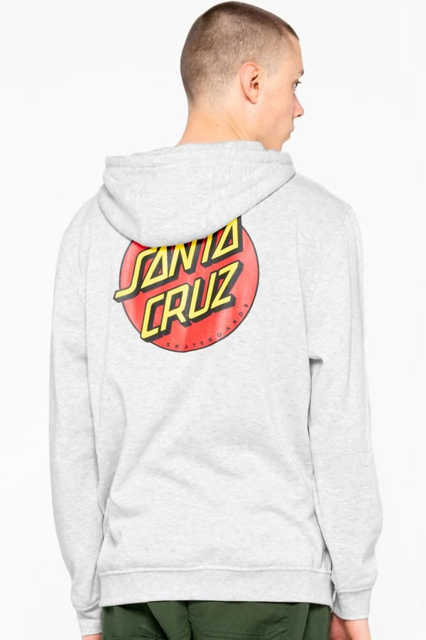 Santa Cruz Hood Classic Dot Chest Hood - Athletic Heather - Skatewarehouse.co.uk