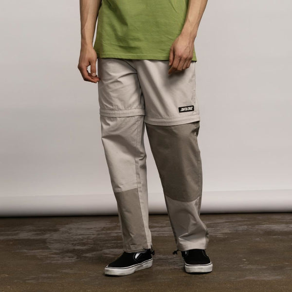 Santa Cruz Pant Darwin Pant - Light Grey - Skatewarehouse.co.uk