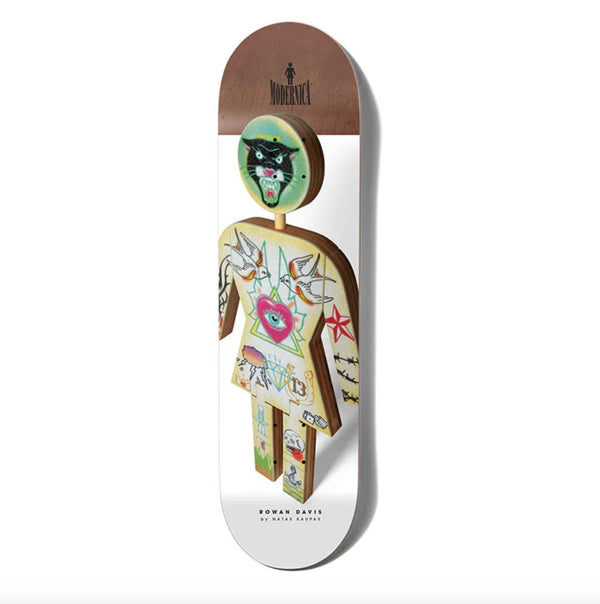 Girl Skateboard Modernica x Natas Kaupas Rowan Davis Skateboard Deck - 8.25