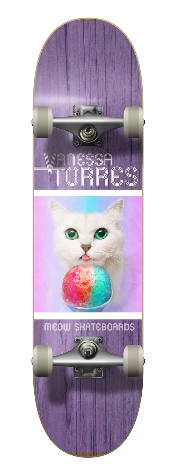 Meow Vanessa Torres Furreal Multi Complete Skateboard - 7.75