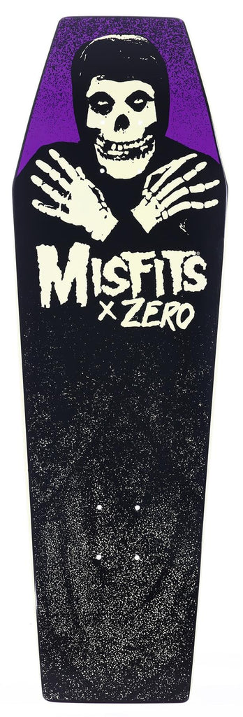Zero Skateboards Misfits Fiend Coffin GITD Skateboard Deck - 9.5" - Skatewarehouse.co.uk
