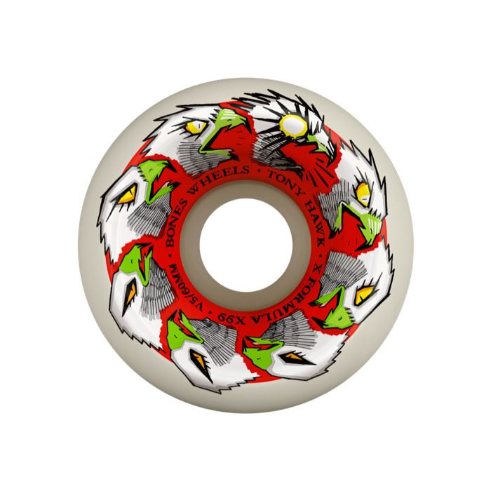 BONES X-Formula Hawk 'Animation' 60mm V5 Sidecut 99A Skateboard Wheels