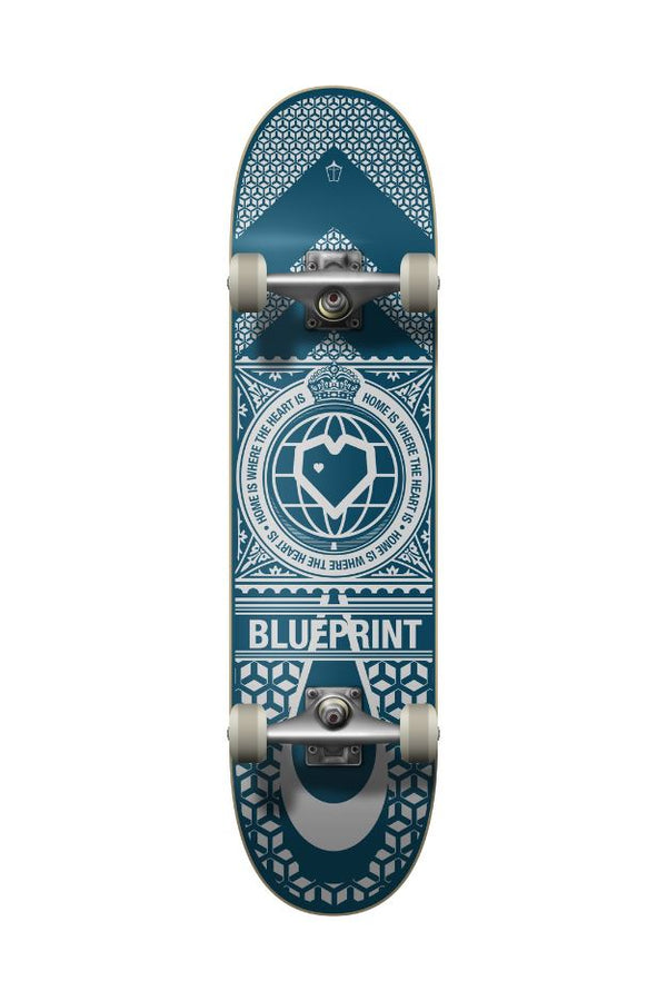 Blueprint Home Heart Navy / White Complete Skateboard - 8.0