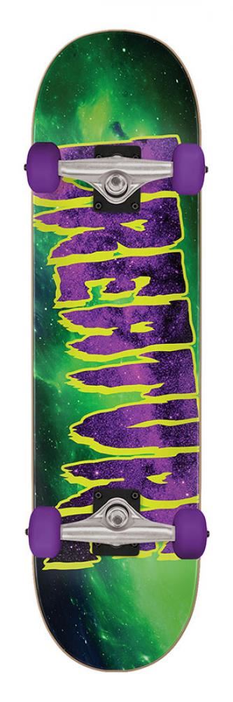 Creature Galaxy Logo Mid Green / Purple Complete Skateboard - 7.8