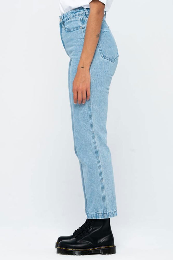 Santa Cruz Womens Pant Classic Dad Jeans - Bleach Blue - Skatewarehouse.co.uk