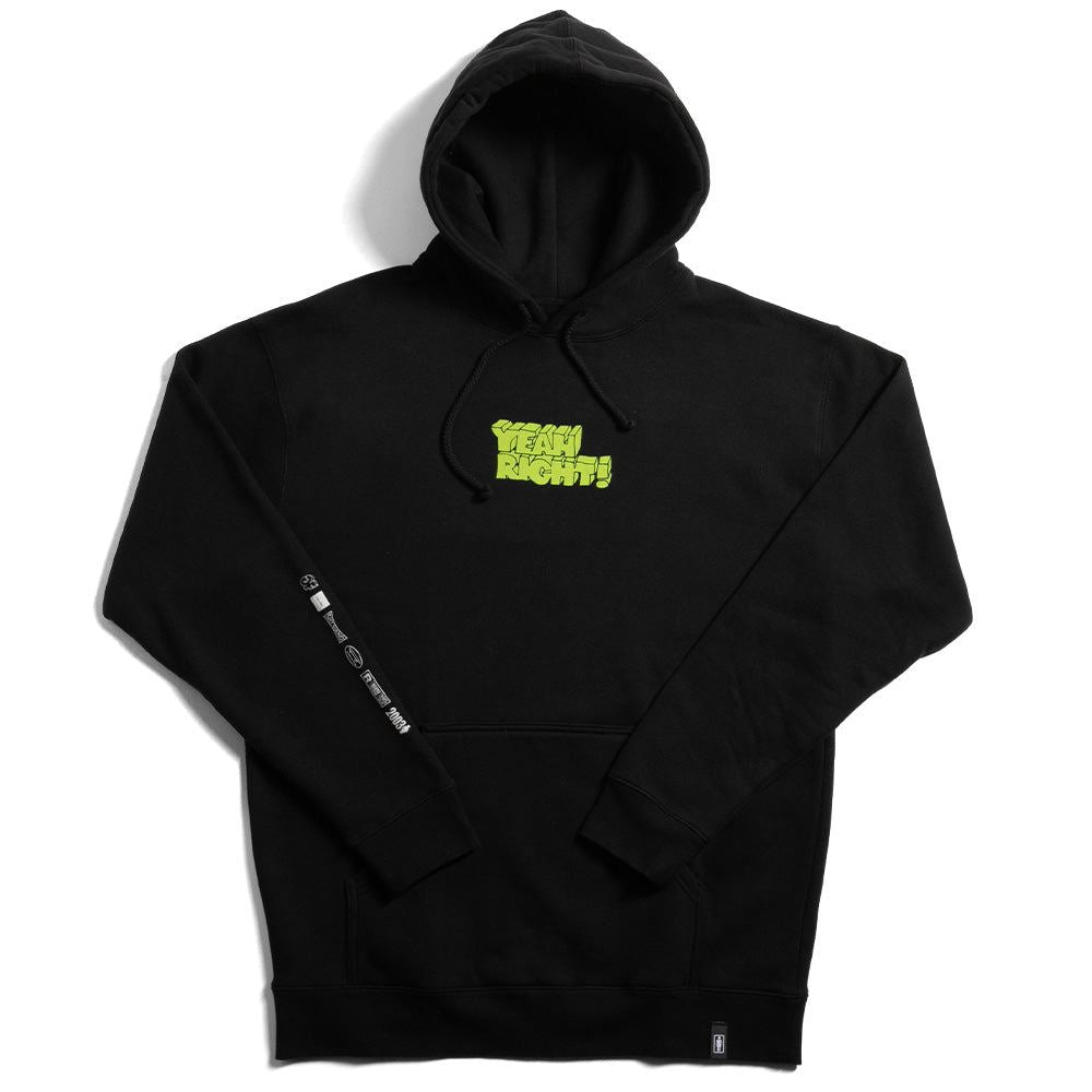 Girl Yeah Right Hoodie Black - Skatewarehouse.co.uk