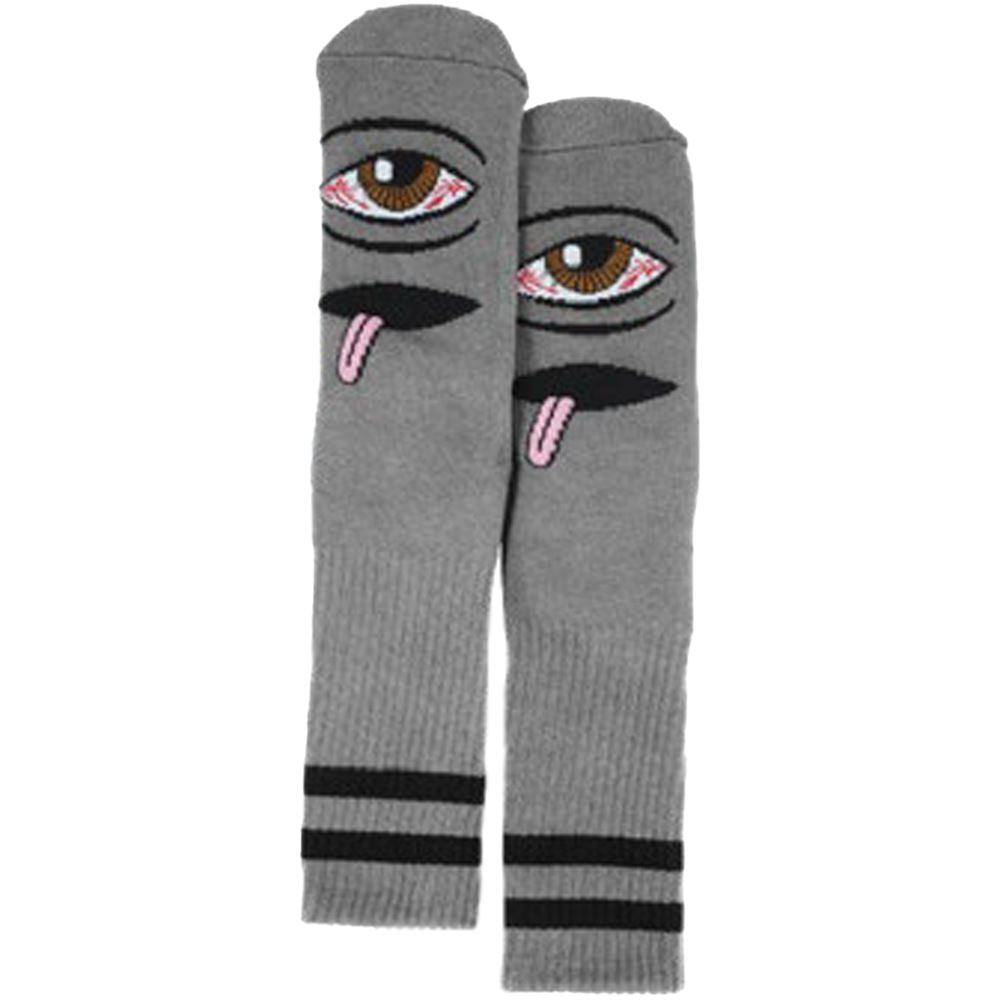 Toy Machine Bloodshot Eye Sock Grey - Skatewarehouse.co.uk