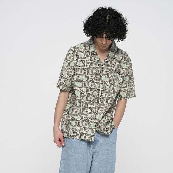 Santa Cruz Shirt Mako Dollar S/S Shirt - Bills - Skatewarehouse.co.uk